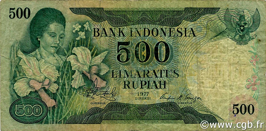 500 Rupiah INDONESIA  1977 P.117 F