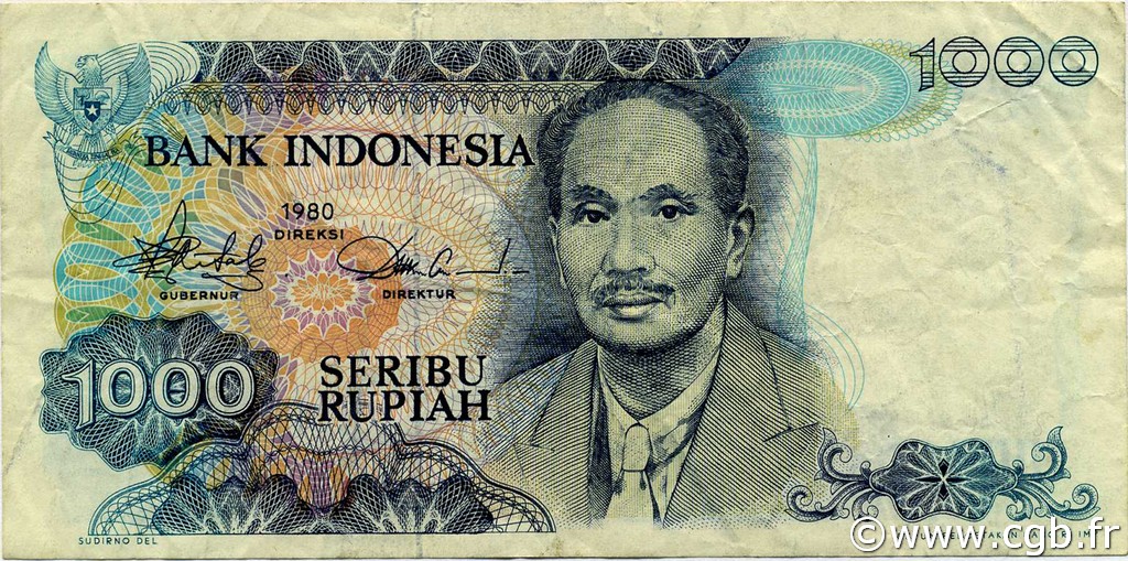 1000 Rupiah INDONESIEN  1980 P.119 SS