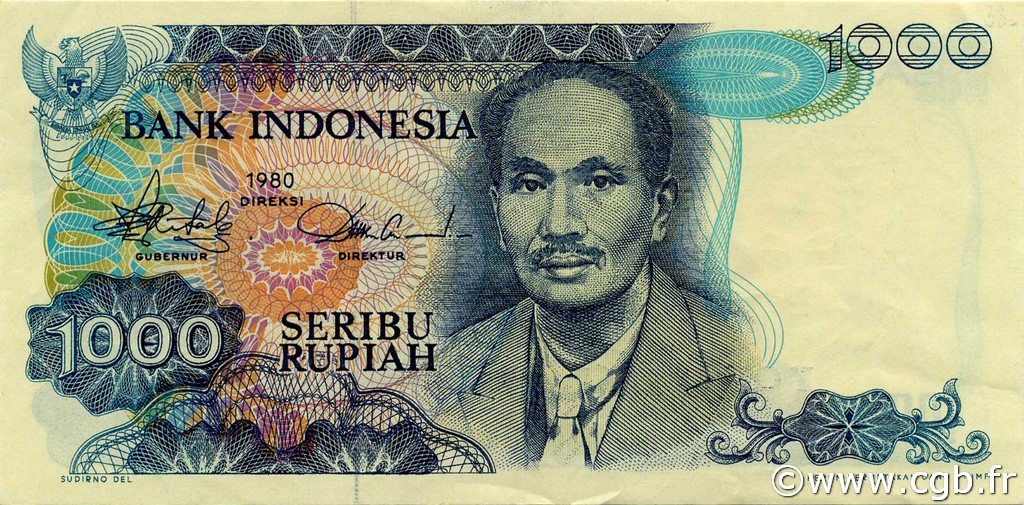 1000 Rupiah INDONESIA  1980 P.119 SC