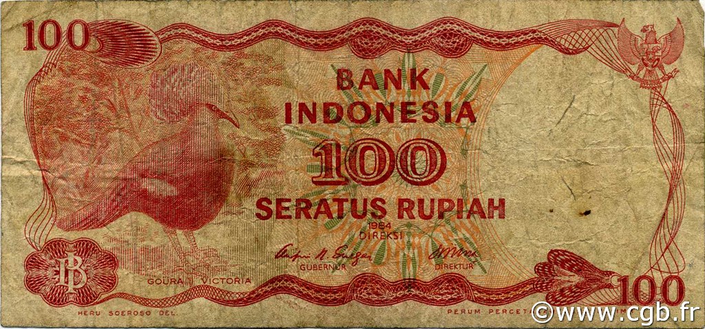 100 Rupiah INDONESIA  1984 P.122a BC