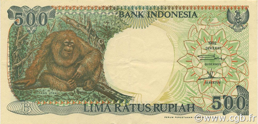 500 Rupiah INDONESIA  1995 P.128d XF+