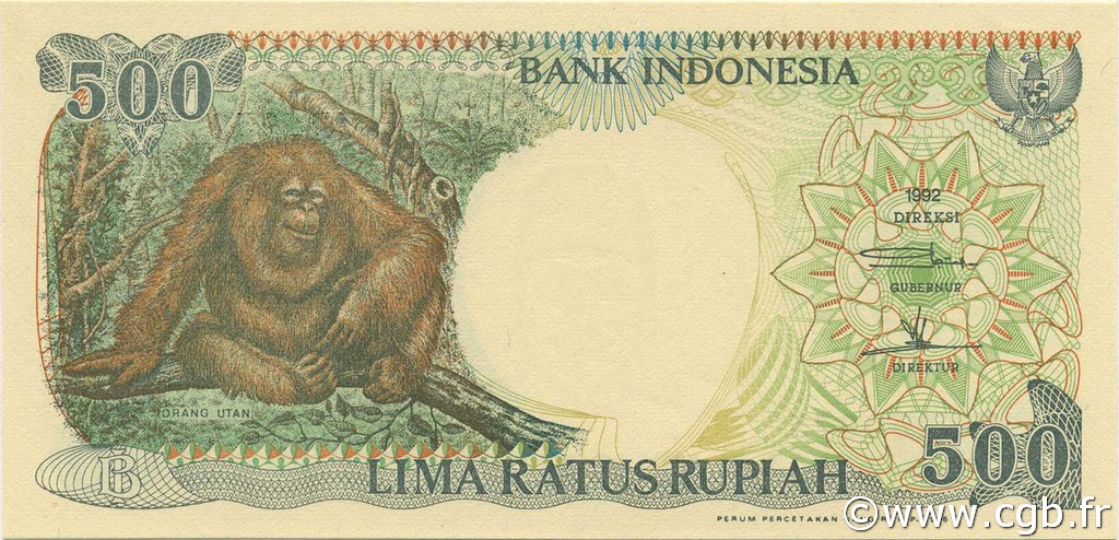 500 Rupiah INDONESIA  1995 P.128d UNC