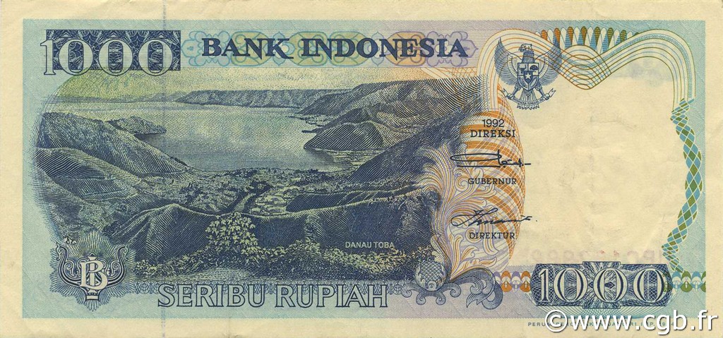 1000 Rupiah INDONESIA  1994 P.129c BB to SPL