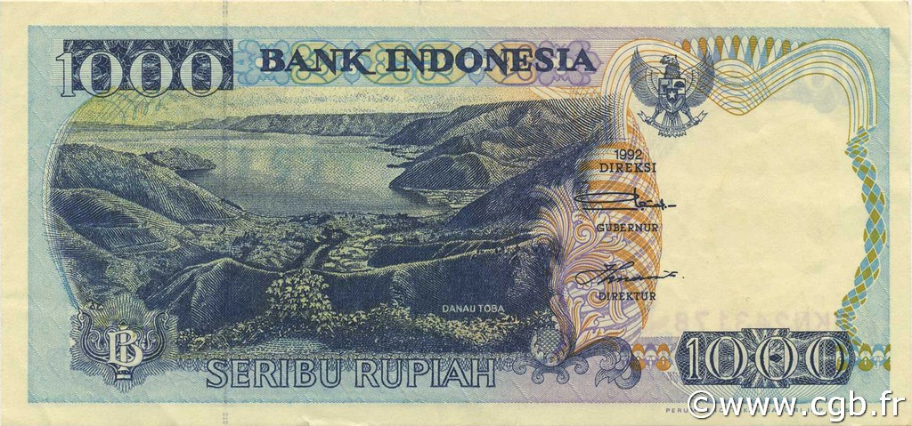 1000 Rupiah INDONESIA  1995 P.129d XF