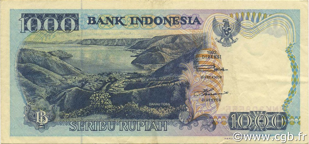 1000 Rupiah INDONESIA  1997 P.129f EBC
