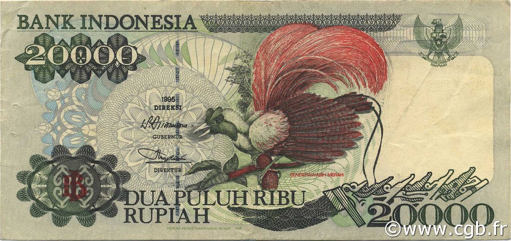 20000 Rupiah INDONESIA  1995 P.135a q.SPL