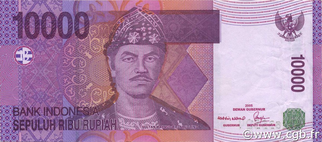 10000 Rupiah INDONESIA  2005 P.143 XF