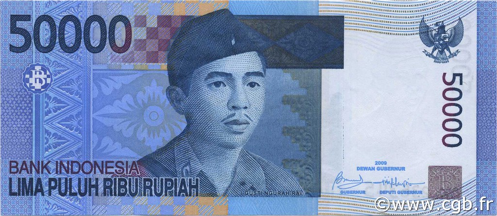 50000 Rupiah INDONESIA  2009 P.145c UNC