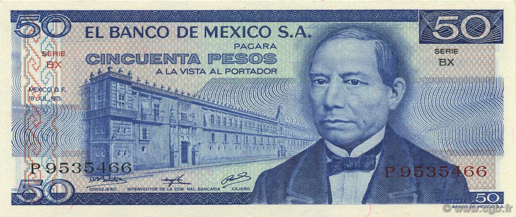 50 Pesos MEXIQUE  1973 P.065a NEUF