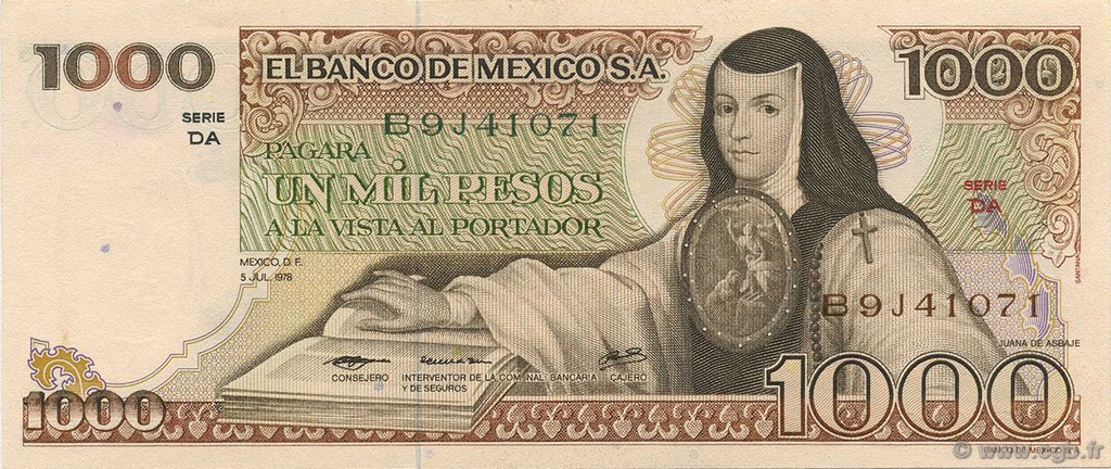 1000 Pesos MEXIQUE  1978 P.070a NEUF
