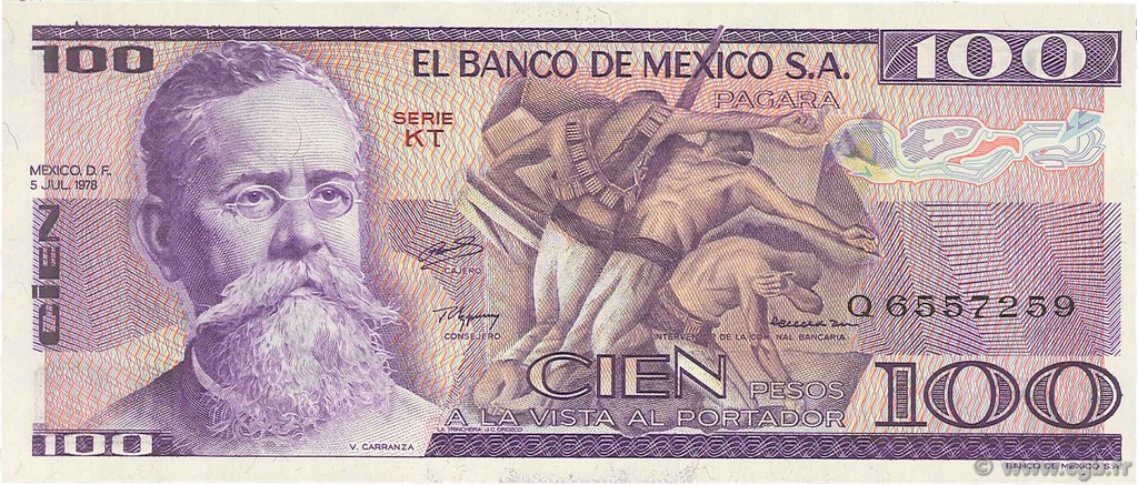100 Pesos MEXIQUE  1978 P.068a NEUF