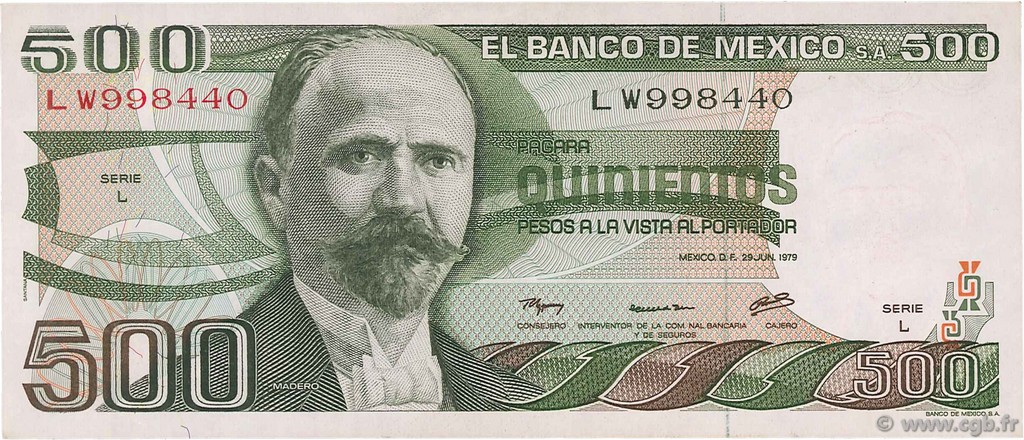 500 Pesos MEXIQUE  1979 P.069 SUP