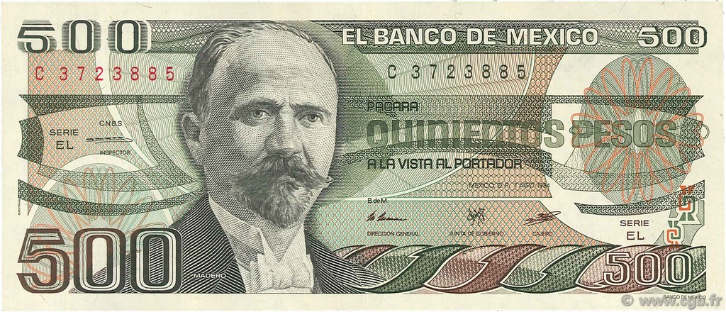 500 Pesos MEXICO  1984 P.079b XF