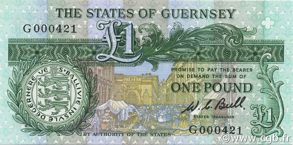 1 Pound GUERNSEY  1980 P.48a SC+