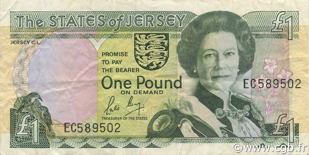 1 Pound JERSEY  1989 P.15a SS