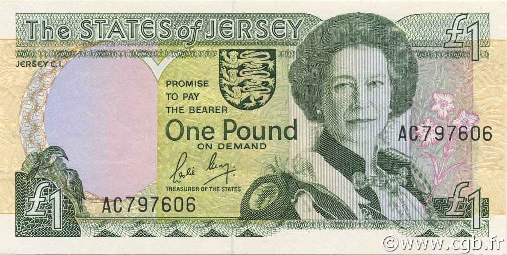 1 Pound JERSEY  1989 P.15a UNC