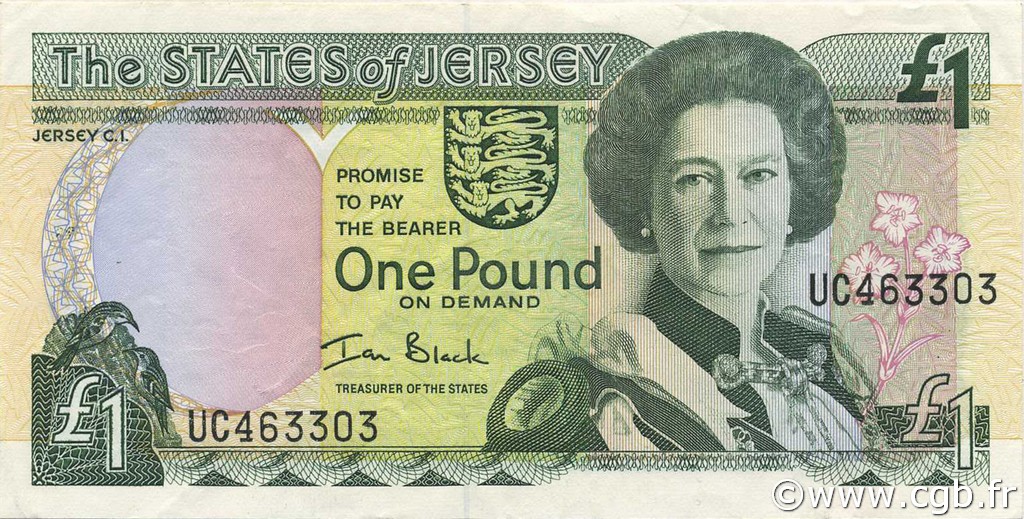 1 Pound JERSEY  2000 P.26a XF