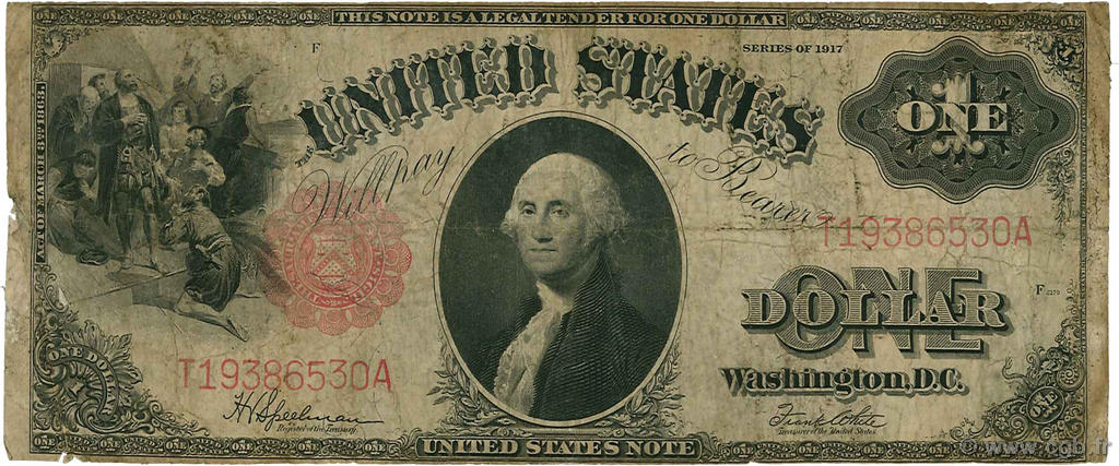 1 Dollar ÉTATS-UNIS D AMÉRIQUE  1917 P.187 B