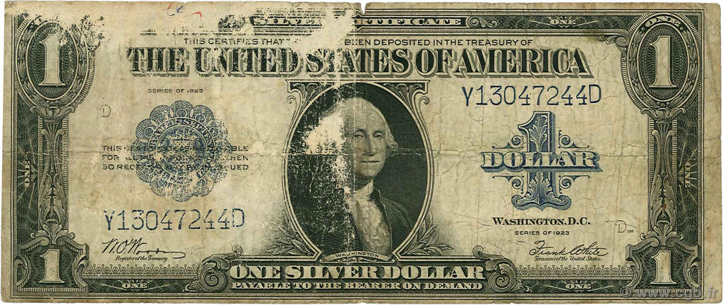 1 Dollar STATI UNITI D AMERICA  1923 P.342 q.B