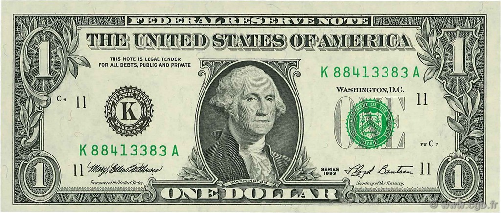 1 Dollar ÉTATS-UNIS D AMÉRIQUE Dallas 1993 P.490b NEUF