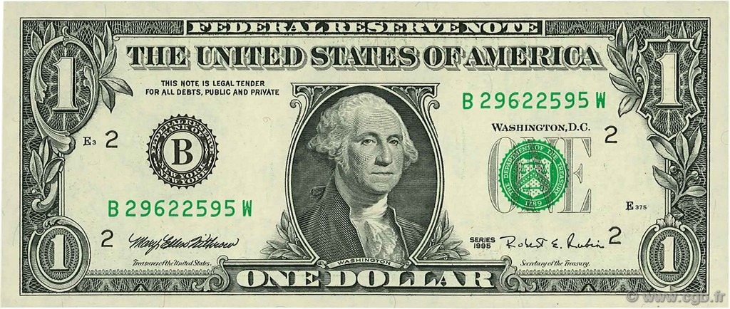 1 Dollar STATI UNITI D AMERICA New York 1995 P.496a FDC