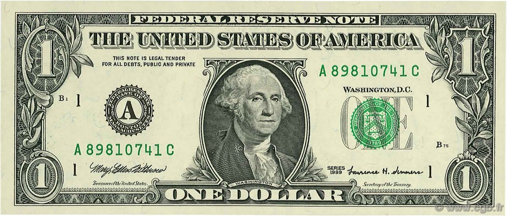 1 Dollar ÉTATS-UNIS D AMÉRIQUE Boston 1999 P.504 NEUF