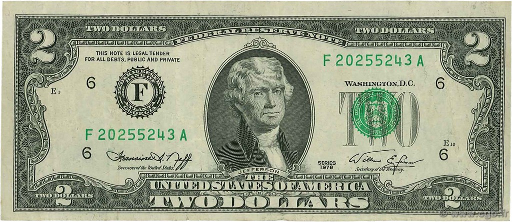 2 Dollars VEREINIGTE STAATEN VON AMERIKA Atlanta 1976 P.461 SS