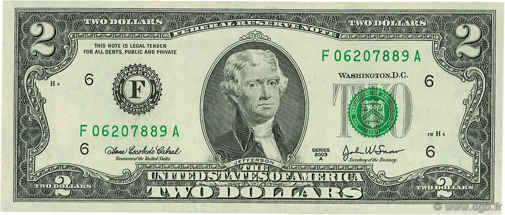 2 Dollars VEREINIGTE STAATEN VON AMERIKA Atlanta 2003 P.516b fST+