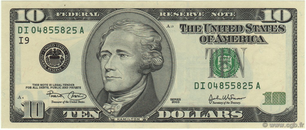 10 Dollars UNITED STATES OF AMERICA Minneapolis 2003 P.518 UNC
