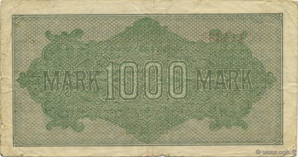 1000 Mark GERMANY 1922 P.076c b61_1317 Banknotes