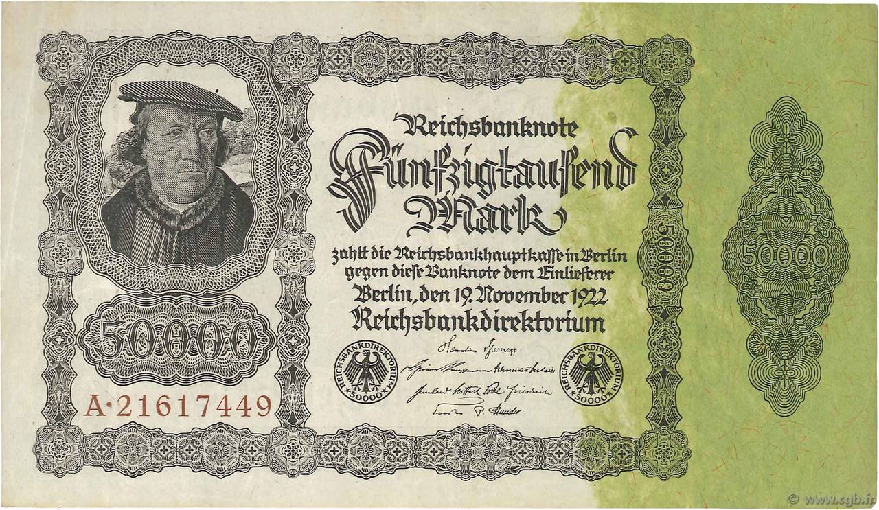 50000 Mark GERMANIA  1922 P.079 SPL