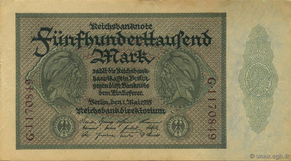 500000 Mark ALEMANIA  1923 P.088b EBC
