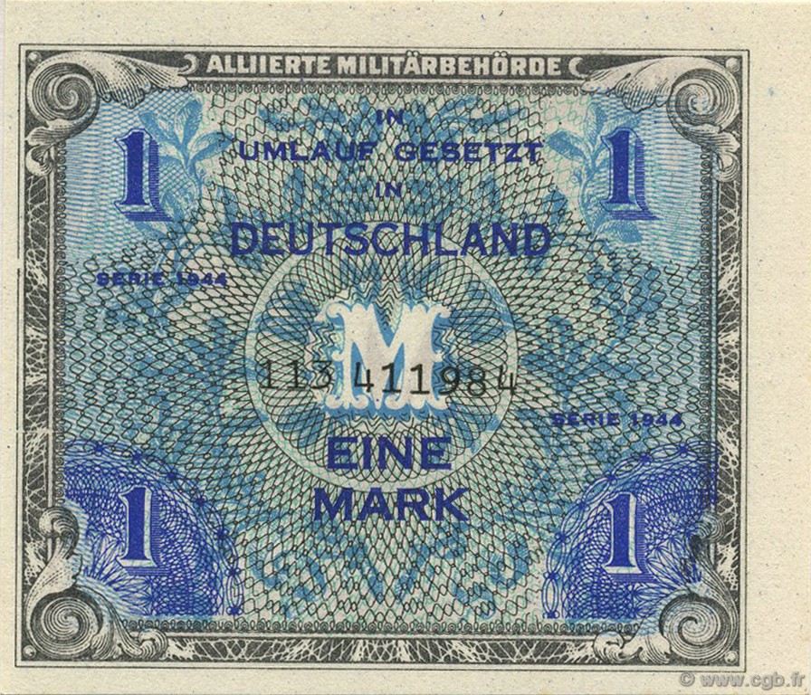 1 Mark GERMANIA  1944 P.192b FDC