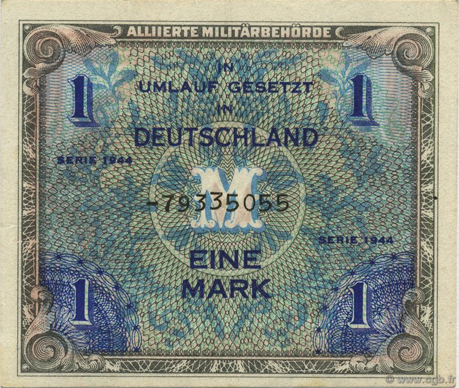 1 Mark GERMANY  1944 P.192d AU