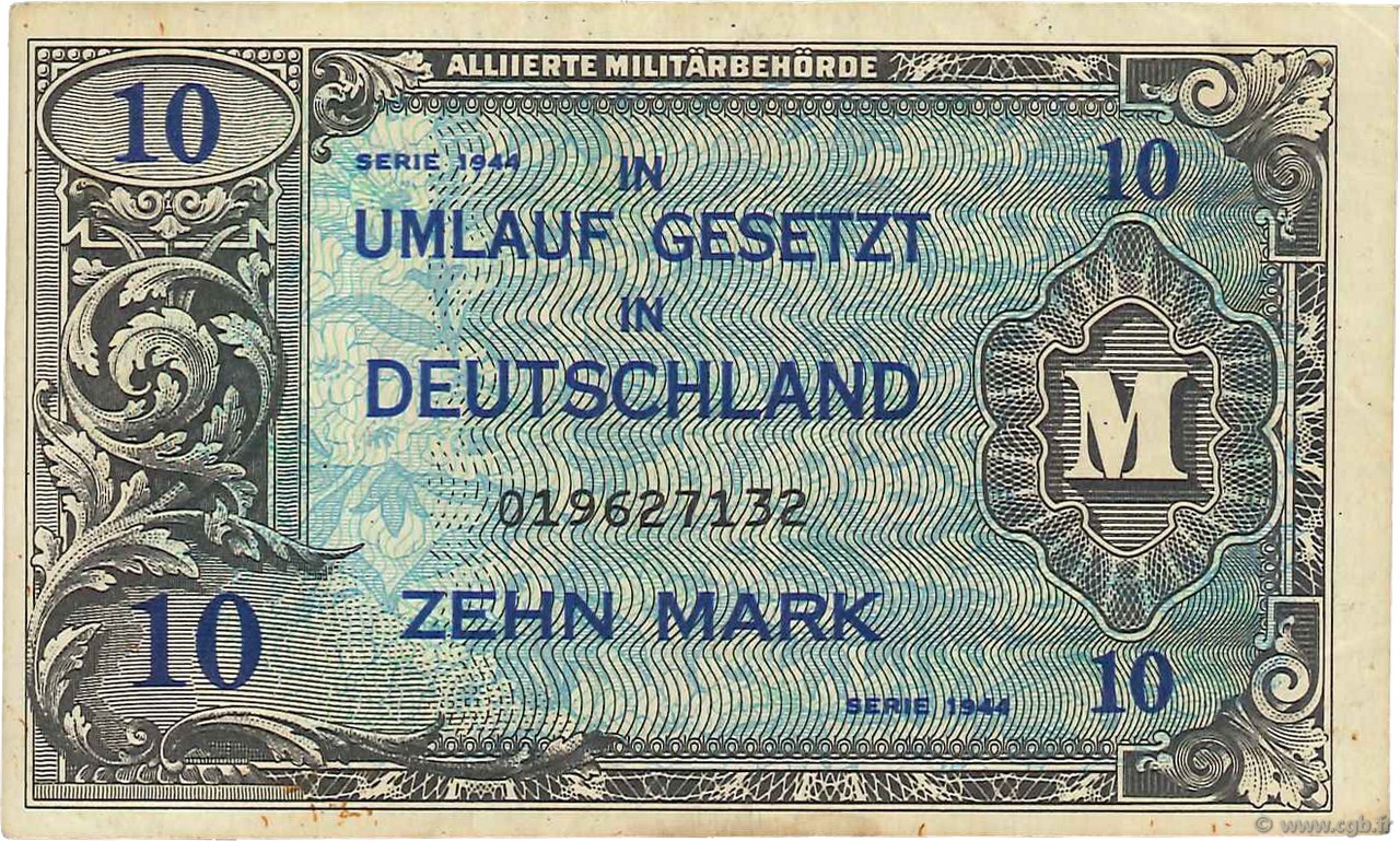 10 Mark GERMANIA  1944 P.194a BB
