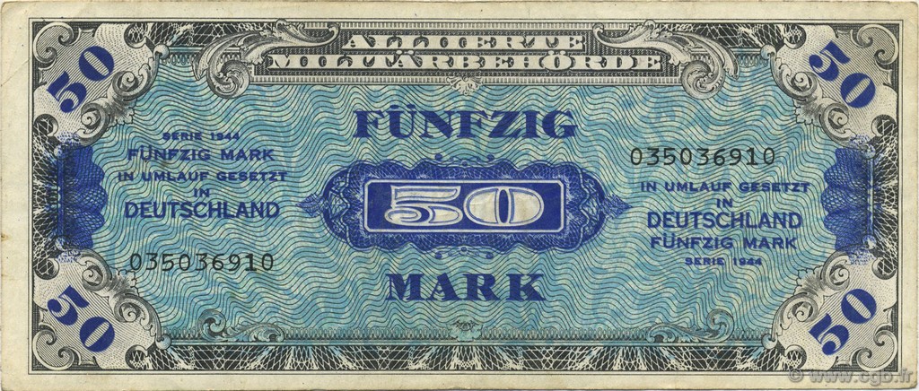 50 Mark GERMANIA  1944 P.196a BB