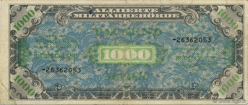 1000 Mark ALEMANIA  1944 P.198b BC+