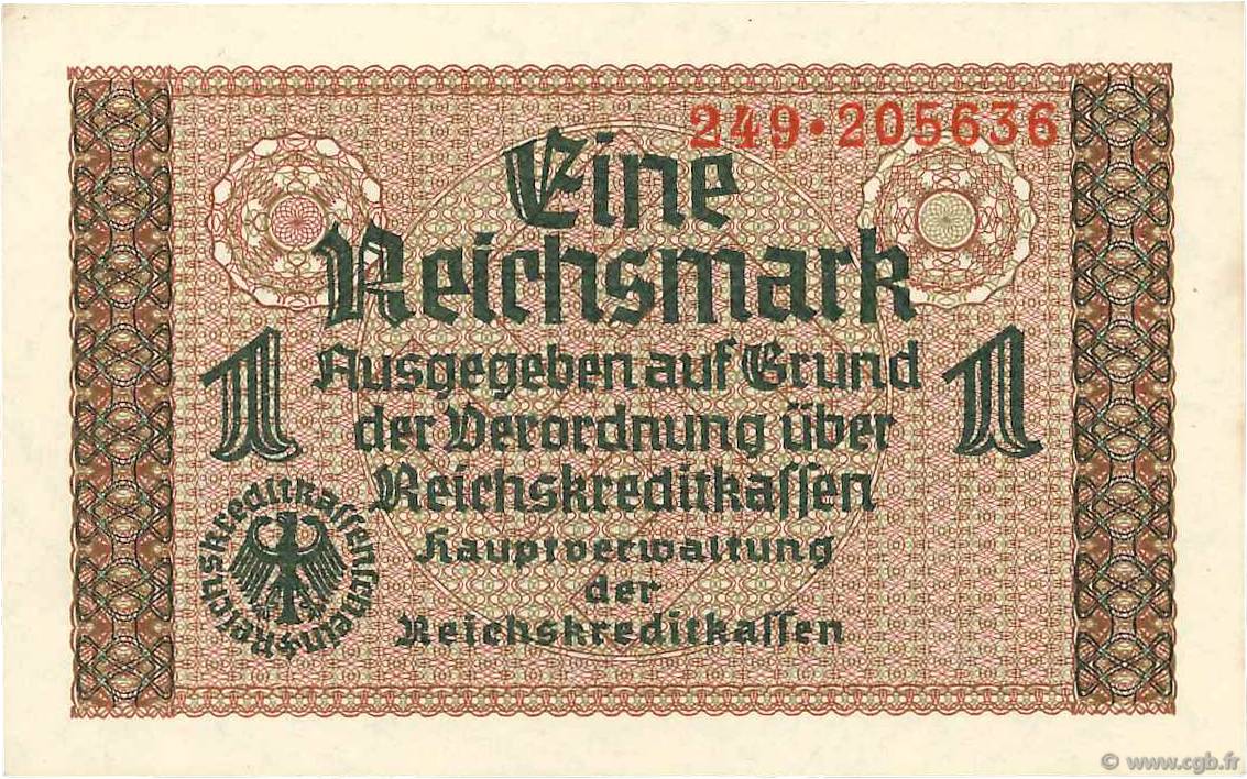 1 Reichsmark GERMANY  1940 P.R136a UNC-