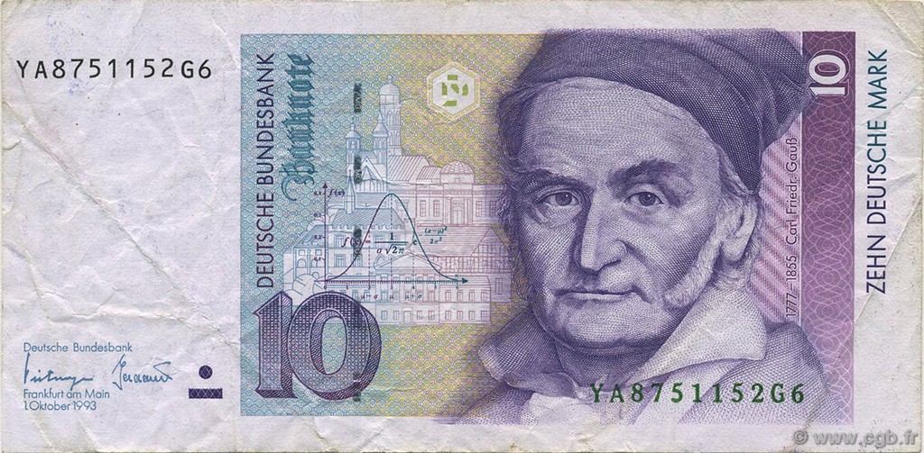 10 Deutsche Mark GERMAN FEDERAL REPUBLIC  1993 P.38c SS