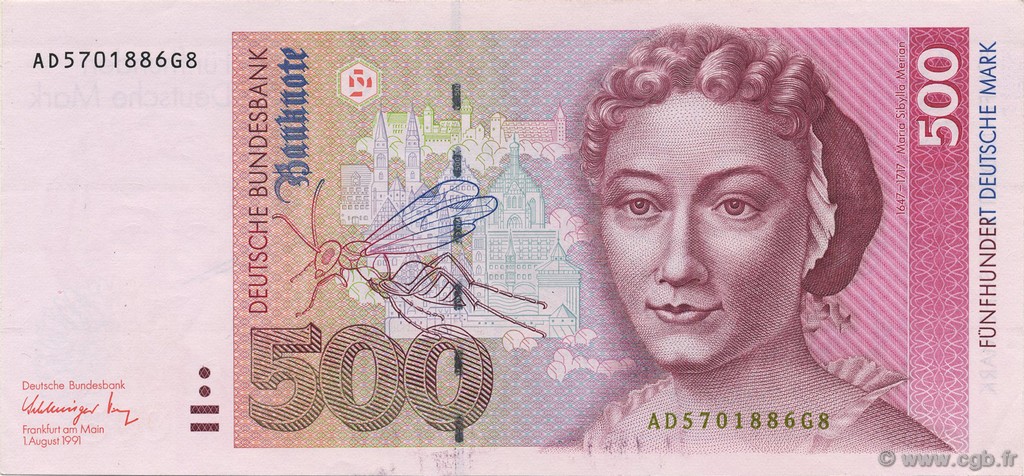 500 Deutsche Mark GERMAN FEDERAL REPUBLIC  1991 P.43a UNC-