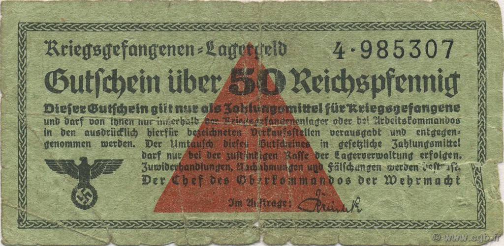 50 Reichspfennig GERMANIA  1939 R.517 B