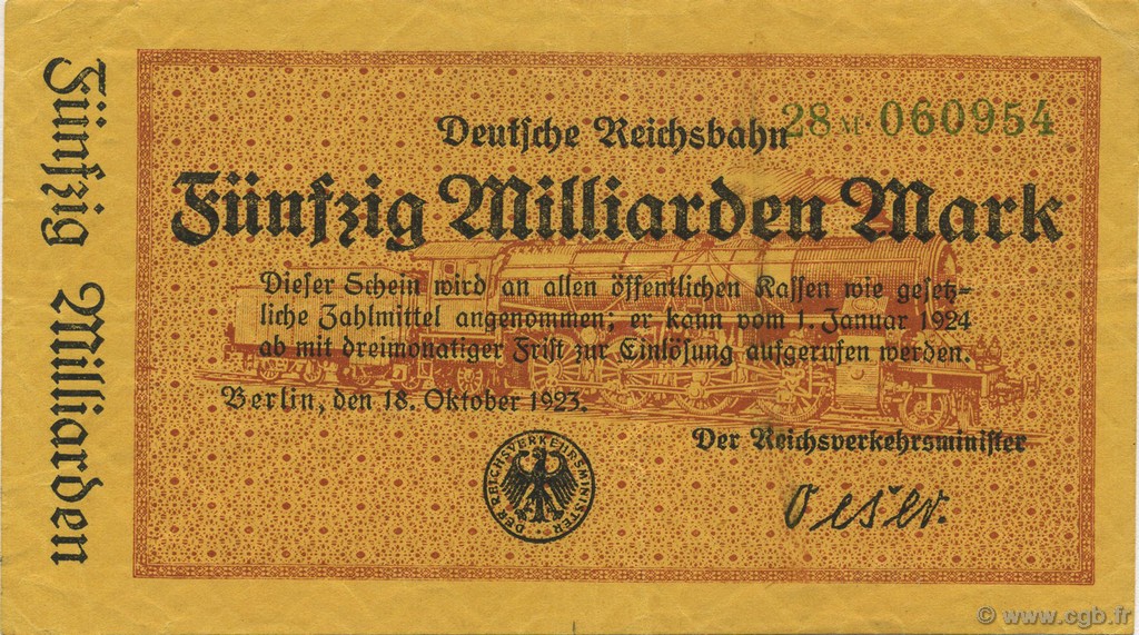 50 Milliards Mark GERMANIA  1923 PS.1023 SPL+