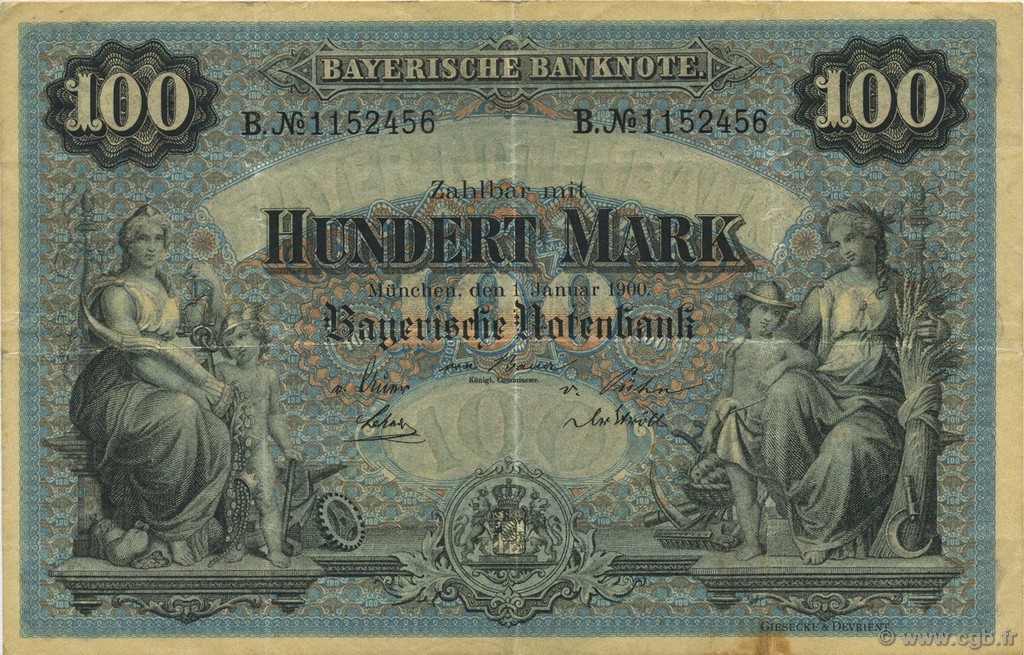 100 Mark GERMANY Munich 1900 PS.0922 VF
