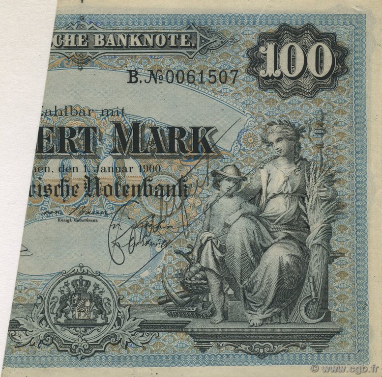 100 Mark Fauté ALLEMAGNE Munich 1900 PS.0922 TTB+