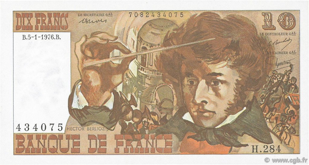 10 Francs BERLIOZ FRANCIA  1976 F.63.17 q.FDC