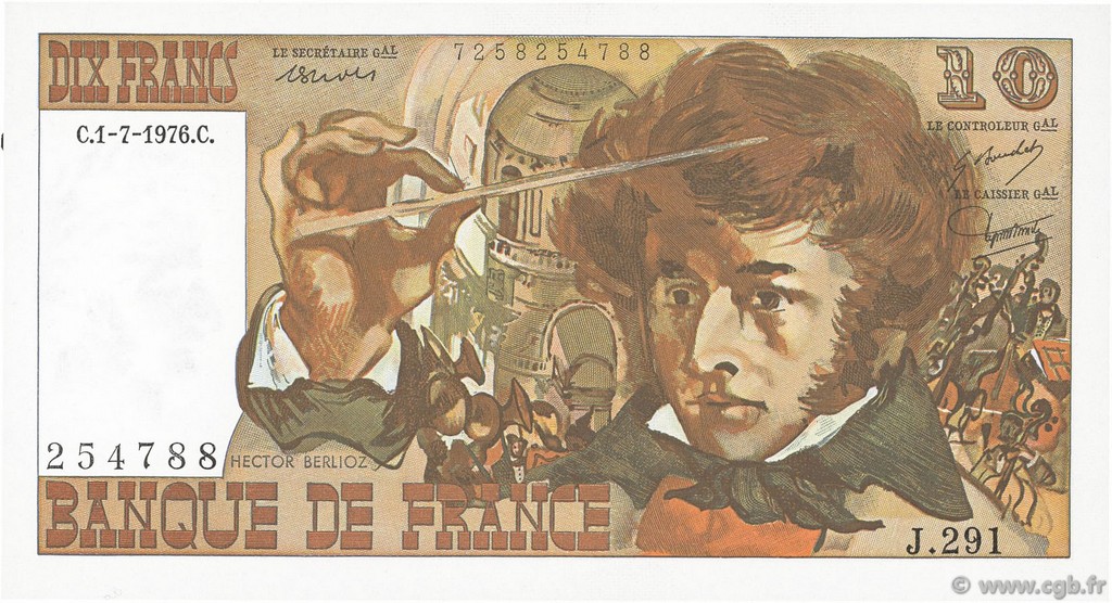 10 Francs BERLIOZ FRANCIA  1976 F.63.19 q.FDC