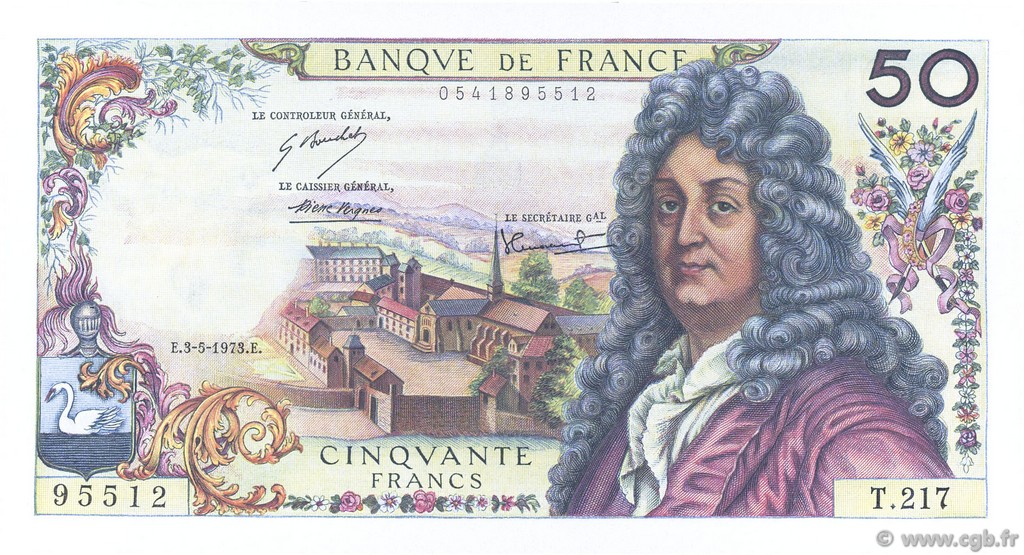 50 Francs RACINE FRANCIA  1973 F.64.23 SC