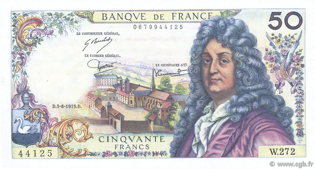 50 Francs RACINE FRANCIA  1975 F.64.30 q.SPL