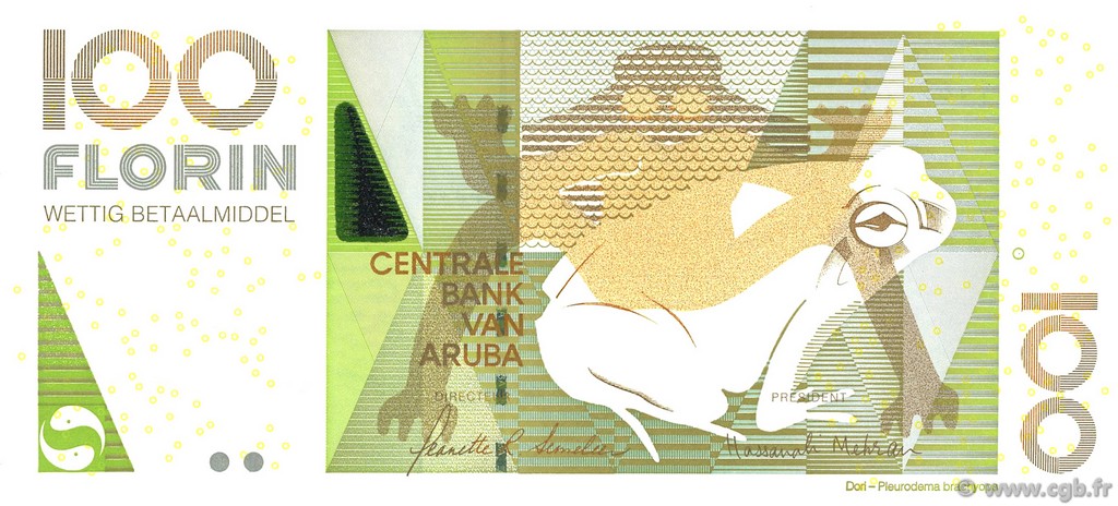 100 Florin ARUBA  2008 P.19b UNC