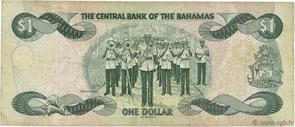 1 Dollar BAHAMAS  1996 P.57 BC